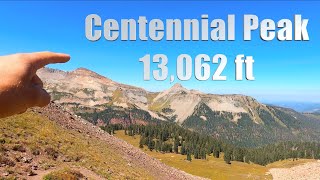 Climbing Centennial Peak 13er in La Plata mountains Colorado hike Sharkstooth trail - Kennebec Pass