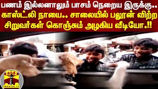 பணம் இல்லனாலும் பாசம் நெறைய இருக்கு.. காஸ்ட்லி நாயை.. பலூன் விற்ற சிறுவர்கள் கொஞ்சும் அழகிய வீடியோ.!