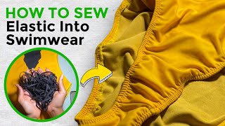 How To Sew Elastic On Swimwear or Leotards | DIY Swimsuit Making | @sewquaint