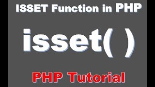 Beginner PHP Tutorial -44- isset( ) function in php