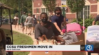 Video: CCSU freshman move on campus