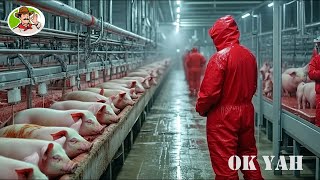 How factory processes 10,000 pigs per day - Million dollar pig slaughterhouse | Farming Documentary