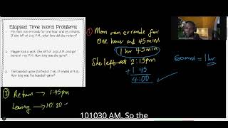 Reading The Time on The Clock Face | Elapsed Time