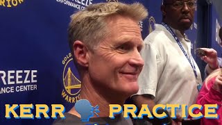 [HD] Full STEVE KERR Q&A from Warriors (0-0) practice, day before Opening Night vs LA Clippers