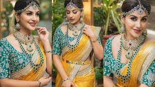 yashikaaanannd 💛 latest sareedesign #saree #yashika #yashikaaannand #yashikaanand #photoshoot #photo