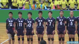 JOCバレー男子決勝【福岡 vs 長崎★1st】2018中学生全国大会Volleyball Boys Japan