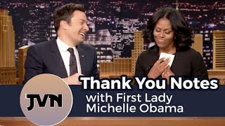 Thank You Notes with First Lady Michelle Obama | The Tonight Show #michelleobama#trending#viralvideo