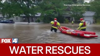 25 people in 10 homes evacuated in Everman due to high water