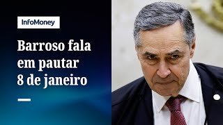 Barroso fala em pautar o 8 de janeiro ‘imediatamente’ após a produção de provas