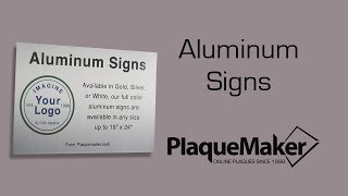 Custom Aluminum Signs - PlaqueMaker.com