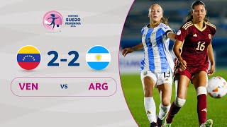 VENEZUELA vs. ARGENTINA [2-2] | RESUMEN | CONMEBOL SUB20 FEM | FASE FINAL