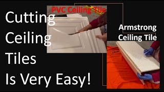 How to Cut Drop Down or Decorative Ceiling Tiles