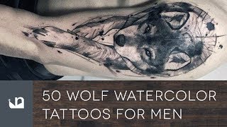 50 Watercolor Wolf Tattoos For Men