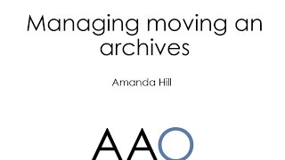 Managing moving an archives