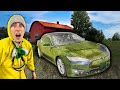 ABANDONED Tesla Left Outside To ROT! | First Wash in Years!