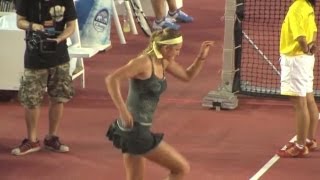 Victoria Azarenka dancing to Sexy and I Know It and Gangnam Style