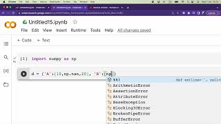 How to create a Pandas DataFrame using Nan values (null values)