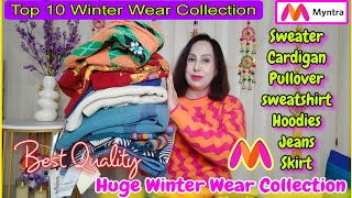 😍Huge Myntra Winter Wear Haul | Pullover/Cardigan/Hoodie😍Myntra Sweater Haul #winter #myntrahaul