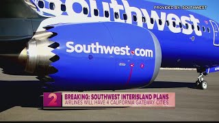 Southwest Airlines announces interisland service, nonstop California flights