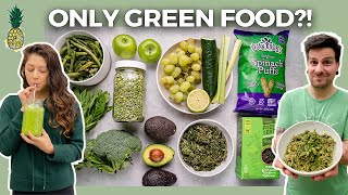 We Tried Eating Only Green Foods For 24 Hours (Challenge)