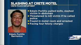 Lincoln man accused of slashing man outside Crete Inn