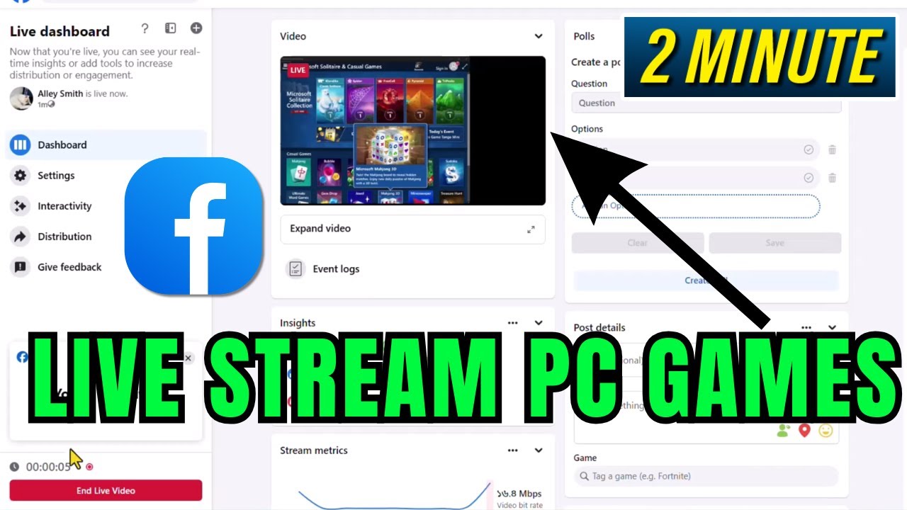 How To Live Stream Pc Games On Facebook 2026 Youtube