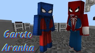 Minecraft PE: GAROTO ARANHA - CONHECI O HOMEM ARANHA!!! #04