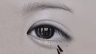 How to draw a realistic eye & eyebrow | Time speed Draw