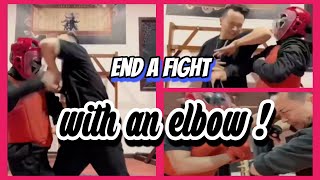 How to end a FIGHT with an elbow | Wing Chun elbow skills #shorts #Wushu #KungFu