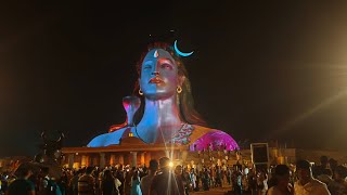 detailed view of Adiyogi laser light show #shorts #viral