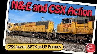 Nashville \u0026 Eastern and CSX Freight Trains - Includes Two SPTX Ex-UP SD70M Locomotives