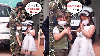 Karan Johar Telling His Kids Roohi And Yash To Say NAMASTE To Media - Ekta Kapoor Son Ravie Birthday