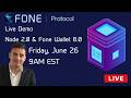 Live Demo of the upcoming Fone Node 2.0 and the Fone Wallet v8.0