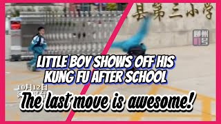The Last Move is AWESOME! The Little Boy Shows Off His Kung Fu After School  #shorts #Wushu #KungFu