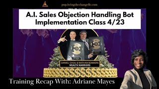 AI Sales Bot Installation LIVE with Adriane Mayes | Post AI Sales Objection Training