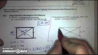 6 4 Rectangles Video Notes