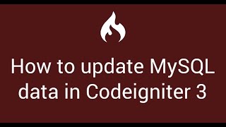 15 How to update MySQL data with Codeigniter 3