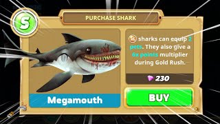 NEW ENEMY MEGAMOUTH UNLOCKED AND ENEMY MEGAMOUTH GAMEPLAY - Hungry Shark World