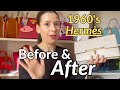 ✨ Hermes Bag Spa ✨ Before & After 🧼 Price ✨ 1960 Hermes Palonnier Bag Restoration