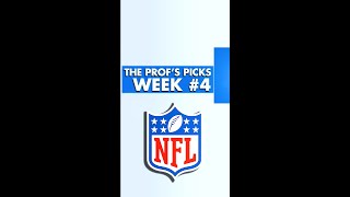 THE PROF'S NFL BETTING PICKS | WEEK 4 ( by PhD in Statistics)  #bookiecrushers #nflpicks