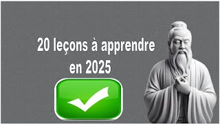 20 leçons à apprendre en 2025 !#motivation #viralvideos