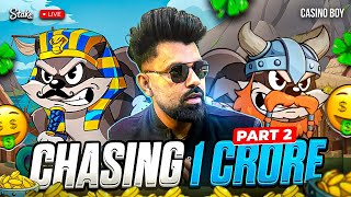 CHASING ₹1CRORE PART 2 IN LIVE STAKE! #stake  #casino #stakeindia