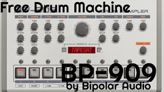 Free Drum Machine - BP-909 Drum Plugin by Bipolar Audio (No Talking)