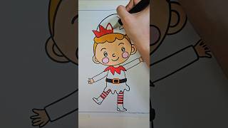 Little elf. 🧝‍♂️ #christmas #holiday #elf #coloring #christmascoloring #kidsvideo #kids #fyp