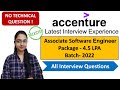 Latest Accenture Interview Experience | 2022 | Associate Software Engineer Role | Selected | Answers