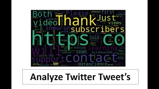 Twitter Tweet's Analyzer Using Streamlit Web App- Projects From Subscribers