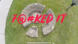How to fix /repair concrete. Easy DIY. Turn sound down. Sorry.