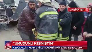 Gaziantep İtfaiye ekiplerimiz depremde kurtardığı minik yavrumuzu hastanede ziyaret etmiş. @kanal7