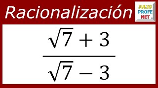 RACIONALIZACIÓN MEDIANTE CONJUGACIÓN - Ejercicio 8