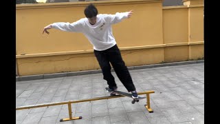 Teach You How To Do Fs-Feeble grind on the rail